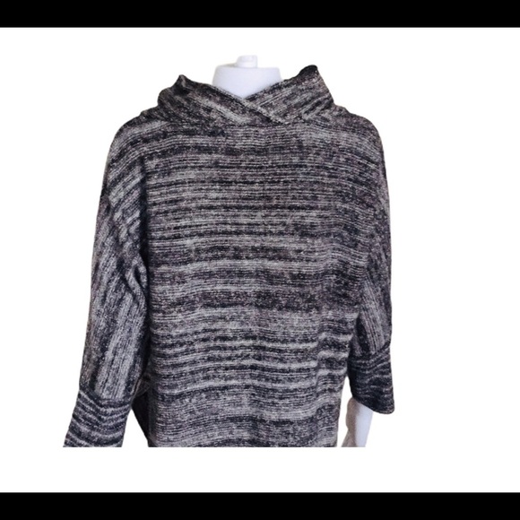 FIELD FLOWER (Anthropologie) SpaceDye Tunic With Draped Cowl Neck Grey Sz Small - Picture 9 of 14